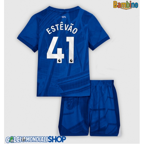 Maglie da calcio Chelsea Estevao Willian #41 Prima Maglia Bambino 2025-26 Manica Corta + Pantaloni corti)